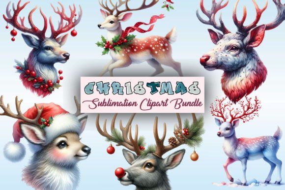 Download Christmas Reindeer PNG Clipart Bundle - Christmas reindeer Collection