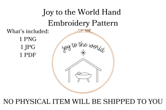Download Joy to the World Hand Embroidery Pattern - Joy to the world Collection