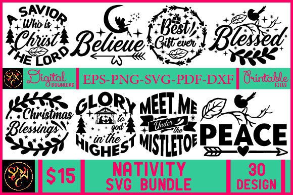 Download Nativity SVG Bundle, Christmas Scene Svg - Premium Resources