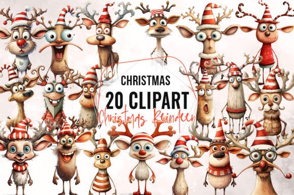 Download Cute Christmas Reindeer Clipart - Christmas reindeer Collection