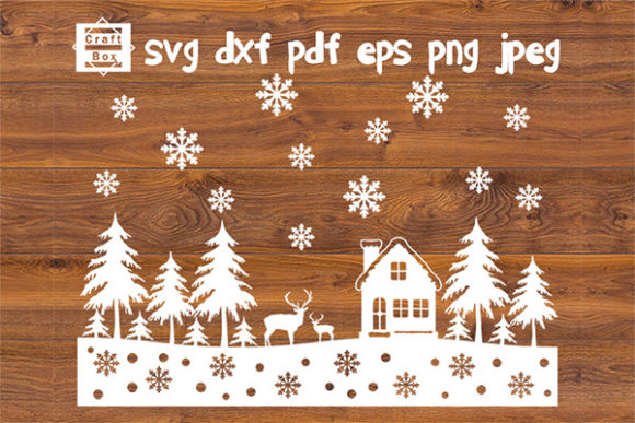 Download Christmas Scene Svg, Christmas Landscape - Premium Resources