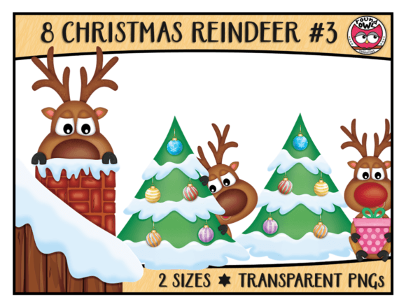 Download Christmas Reindeer Clipart #3 - Christmas reindeer Collection